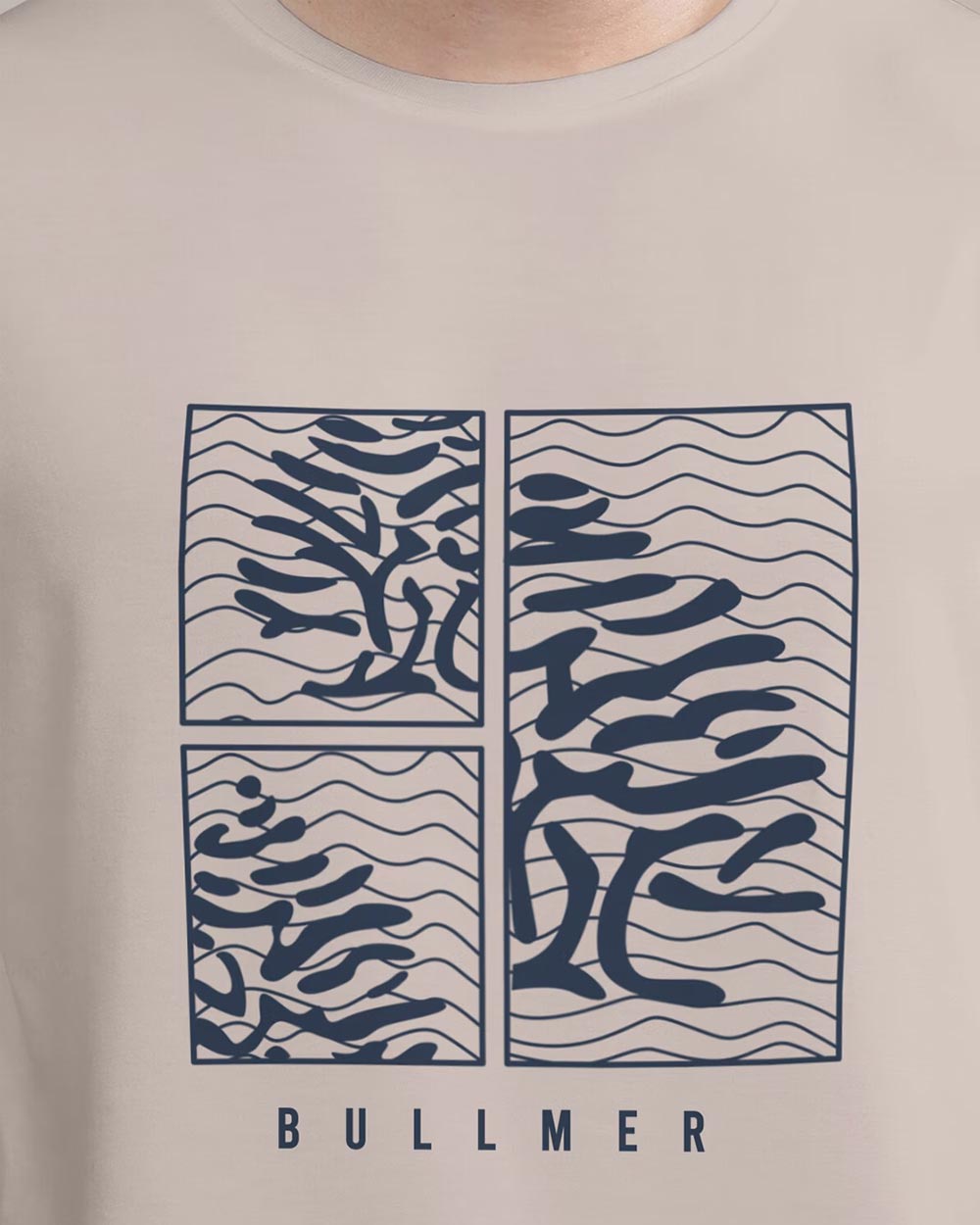 Bullmer Graphic Printed Oversized Cotton T-shirt